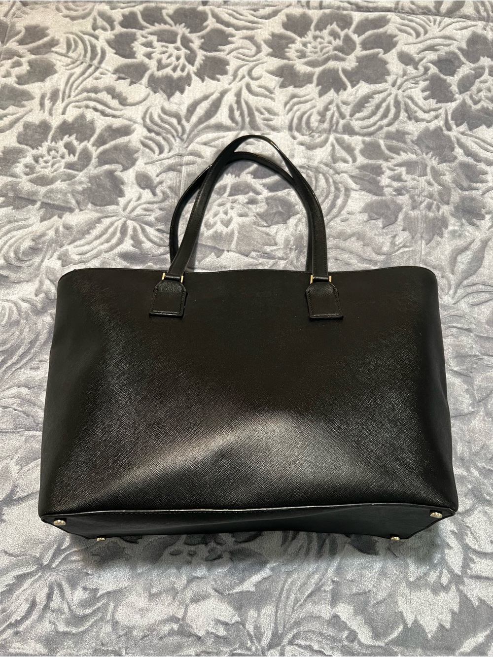 Kate spade black tote saffiano leather zip top large shoulder purse - Picture 14 of 16